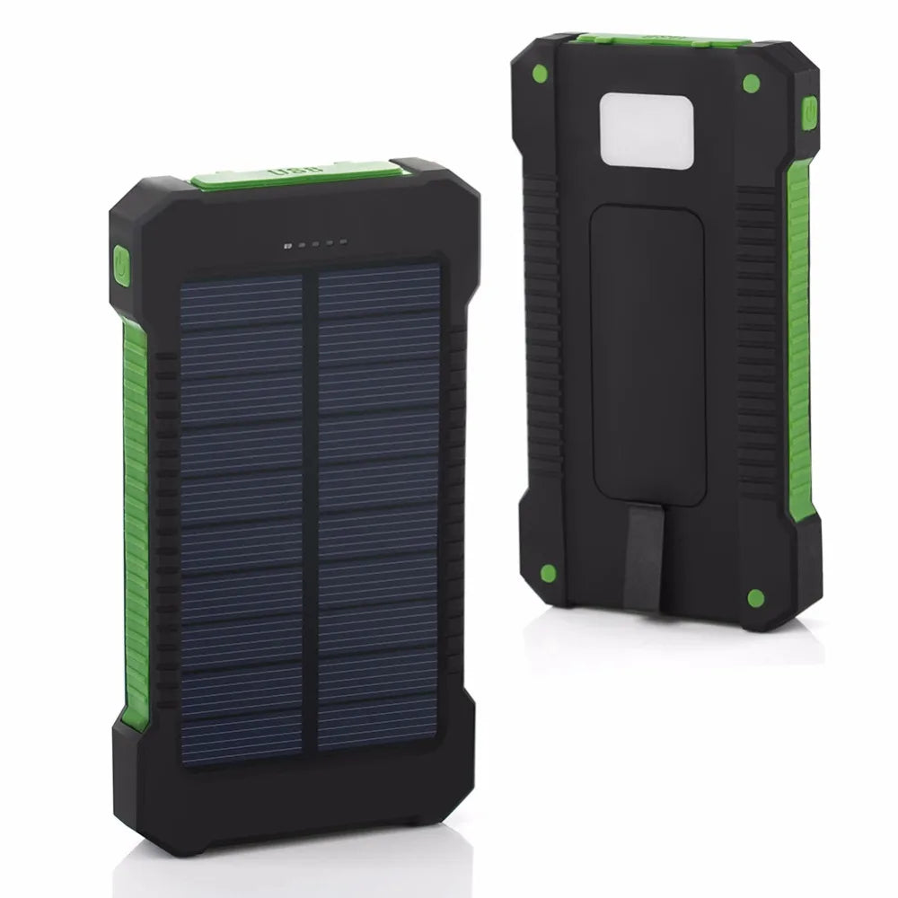 20000mAh Top Solar Power Bank Waterproof Emergency Charger External Battery Powerbank For Xiaomi MI iPhone Samsung LED SOS Light