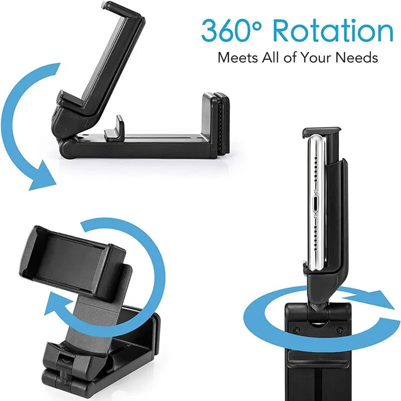 Airplane Phone Holder Stand Cell Mobile Portable Travel Mount Desk Flight Foldable Rotatable Selfie Holding Train Seat Support