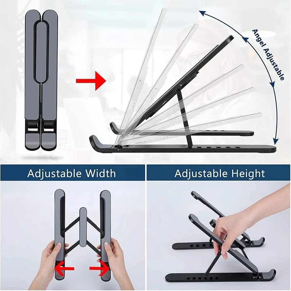 Universal Tablet Laptop Holder 6 Angles Adjustable Dissipation Ergonomic Foldable Portable Desktop Stand Computer Accessories