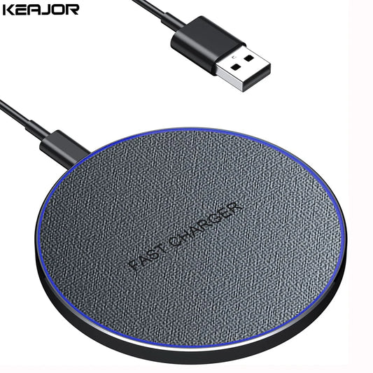 Wireless Charger Pad for iPhone 15 14 13 12 Pro Max Fast Wireless Induction Universal Charging Station for Samsung S24 Xiaomi