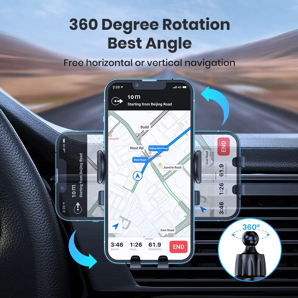 Gravity Car Phone Holder Car Air Vent Hook Clip Mount Smartphone GPS Car Stand Bracket Support in Car For iPhone Samsung Huawei