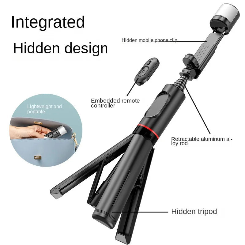 Xiaomi Selfie Stick Telescopic Rod Phone Tripod Mobile Stand Bluetooth Tripod Stand with Remote Control Ring Light Mini Tripod