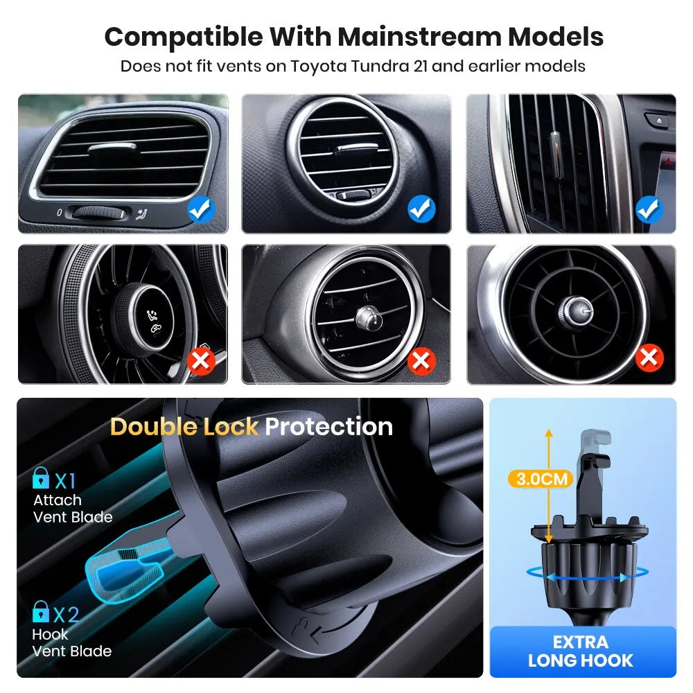 Gravity Car Phone Holder Car Air Vent Hook Clip Mount Smartphone GPS Car Stand Bracket Support in Car For iPhone Samsung Huawei