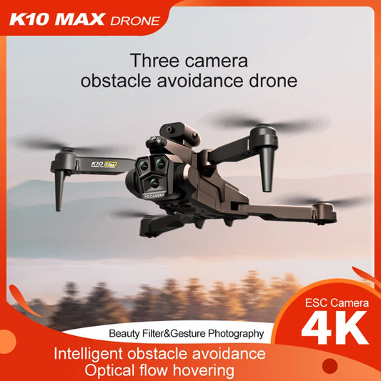 2024 New K10 MAX Drone 8K HD Three Camera carbon fibre Obstacle Avoidance Aerial Photography Optical Flow Brushless Quadcopter