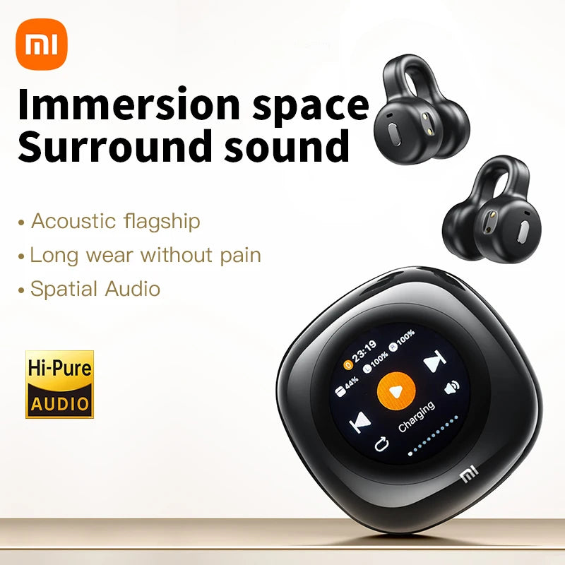 XIAOMI CT11 ANC Earphone Wireless Bluetooth5.4 Headset Ear Clip Noise Cancelling Sport Running Headphone Touch Screen With Mic